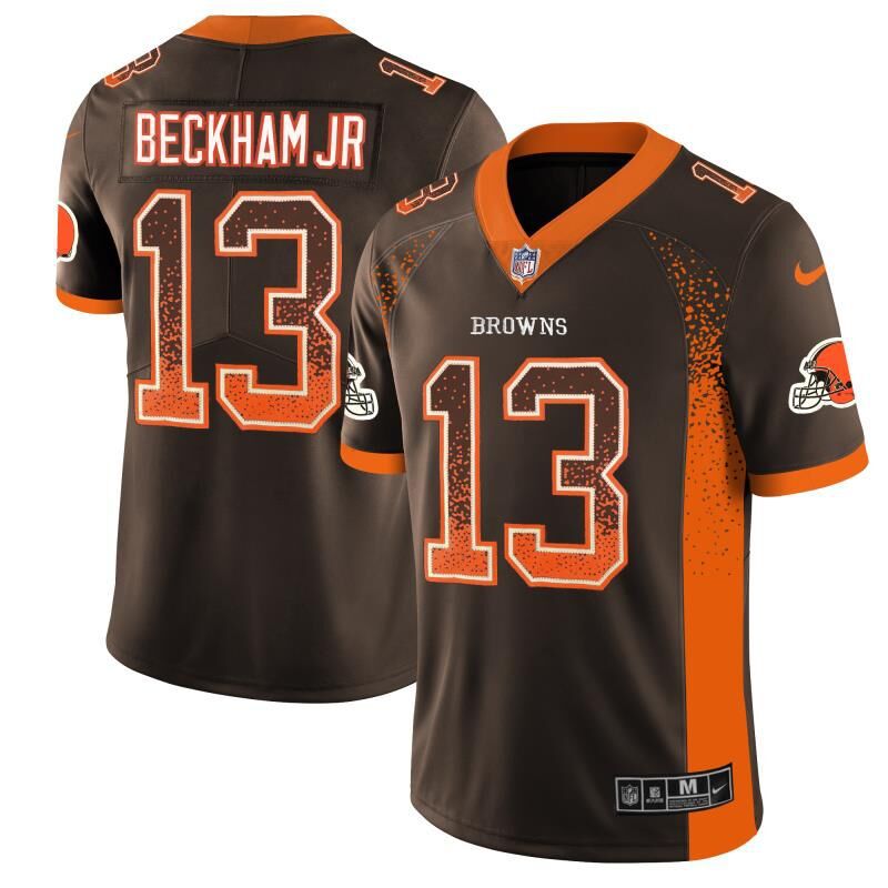 Men Cleveland Browns #13 Beckham Jr Nike Drift Fashion Color Rush Limited NFL Jerseys->new york yankees->MLB Jersey